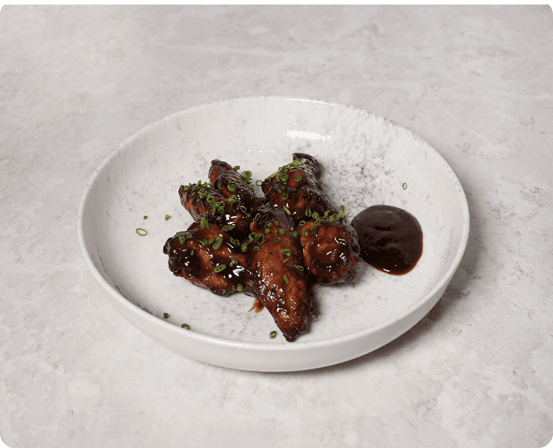 Свиные рёбра в соусе BBQ/том-ям