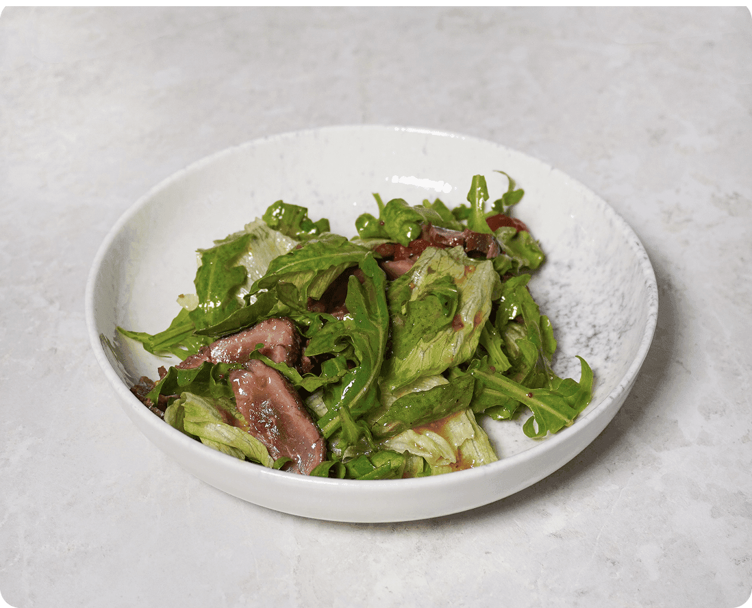 Салат с хрустящим баклажаном